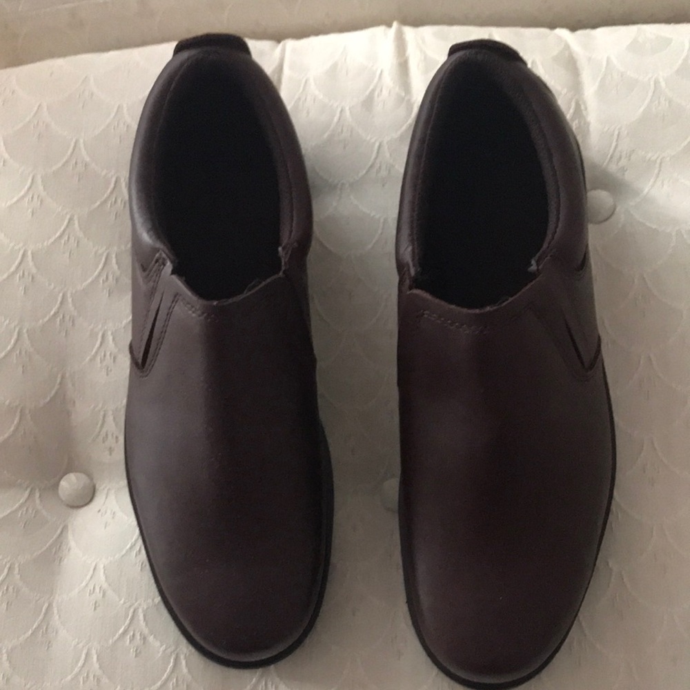 B.A. Mason Brown Leather Work America Men’s Work Slip-on. Size 13 Width E3.